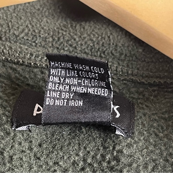 PB Basics Large Lightweight Olive Green Fleece Jacket Soft Shell Outdoor Hiking - Picture 7 of 8